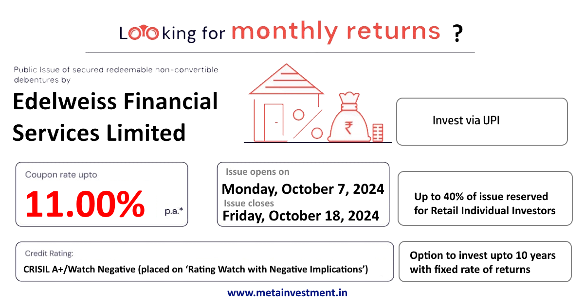 11 % EDELWEISS FINANCIAL SERVICES Secured NCD